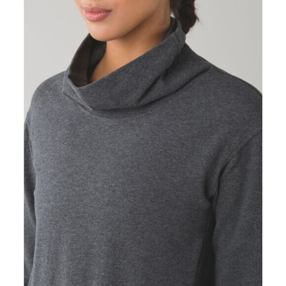LULULEMON On The Double Pullover Size 4 Heathered Dark Grey - Picture 2 of 9